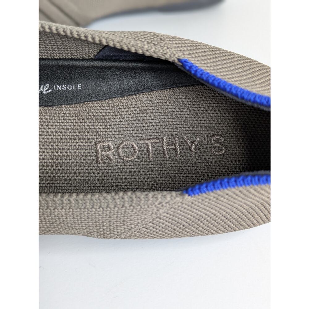 Rothy's The Point II Knot Flats 7.5 Tan Brown Pointed Toe Slip On Washable - Picture 2 of 13